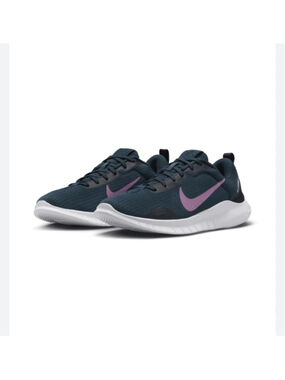 Nike Flex Experience Run 12 running shoes in the Armory Navy and Plum Dust